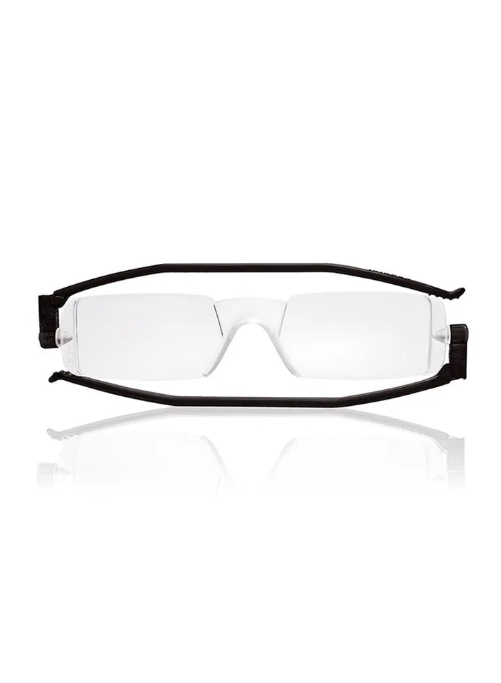 Rectangular Frame Reading Glasses Black +1.00