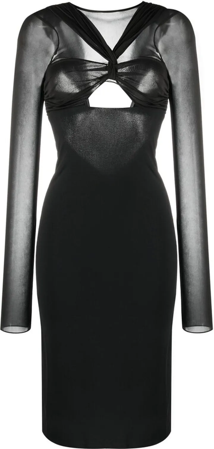 Semi-Sheer Evening Dress