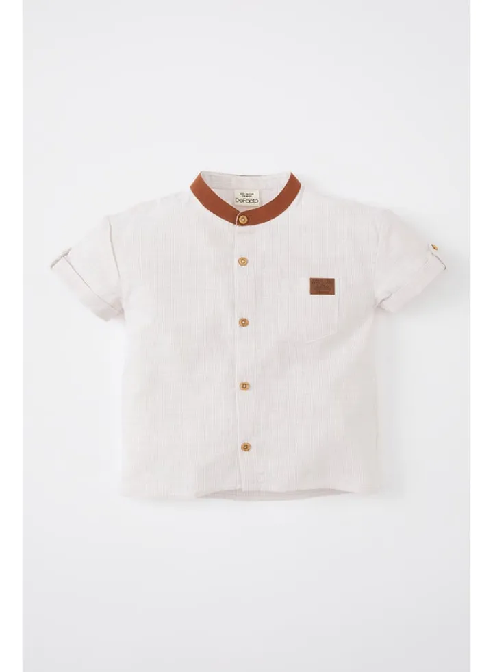 Babyboy Regular Fit Shirt Neck Woven Short Sleeve Shirt