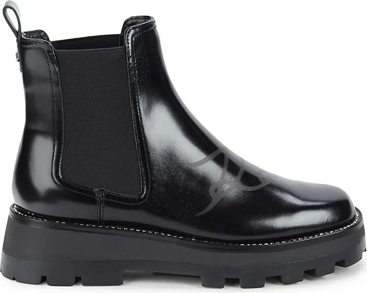 Mayde Patent Leather Chelsea Boots