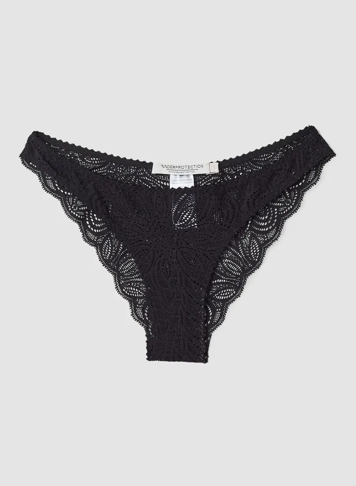 Luna Lace Briefs Black