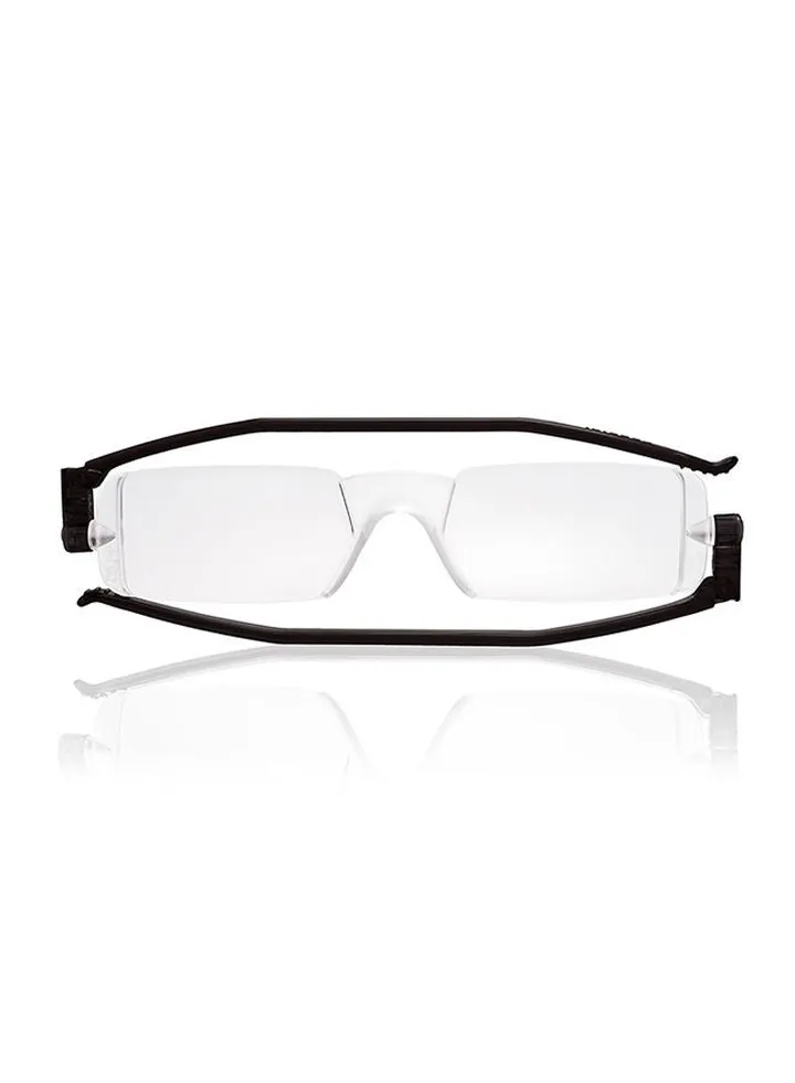Rectangular Frame Reading Glasses Black +1.00