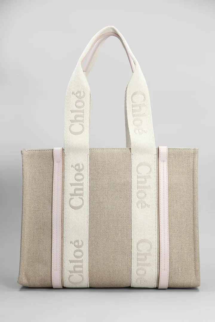 Tote In Grey Fabric