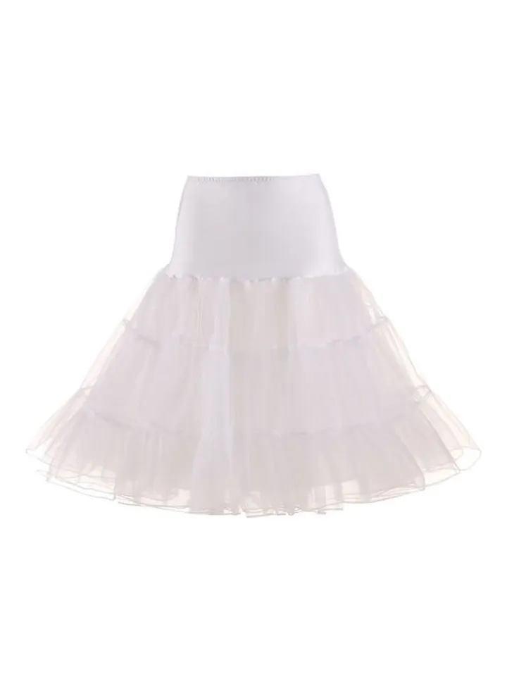 Solid Midi Skirt White