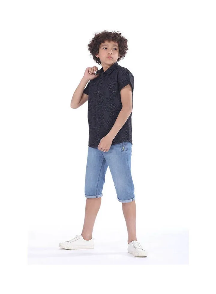 Casual Short Sleeve Shirt Black