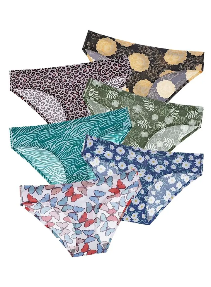 Zeemey 6 Pack Women’s Seamless Cheeky Hipster Underwear No Show Panties Invisibles Breathable Briefs Soft Stretch Bikini Lingerie