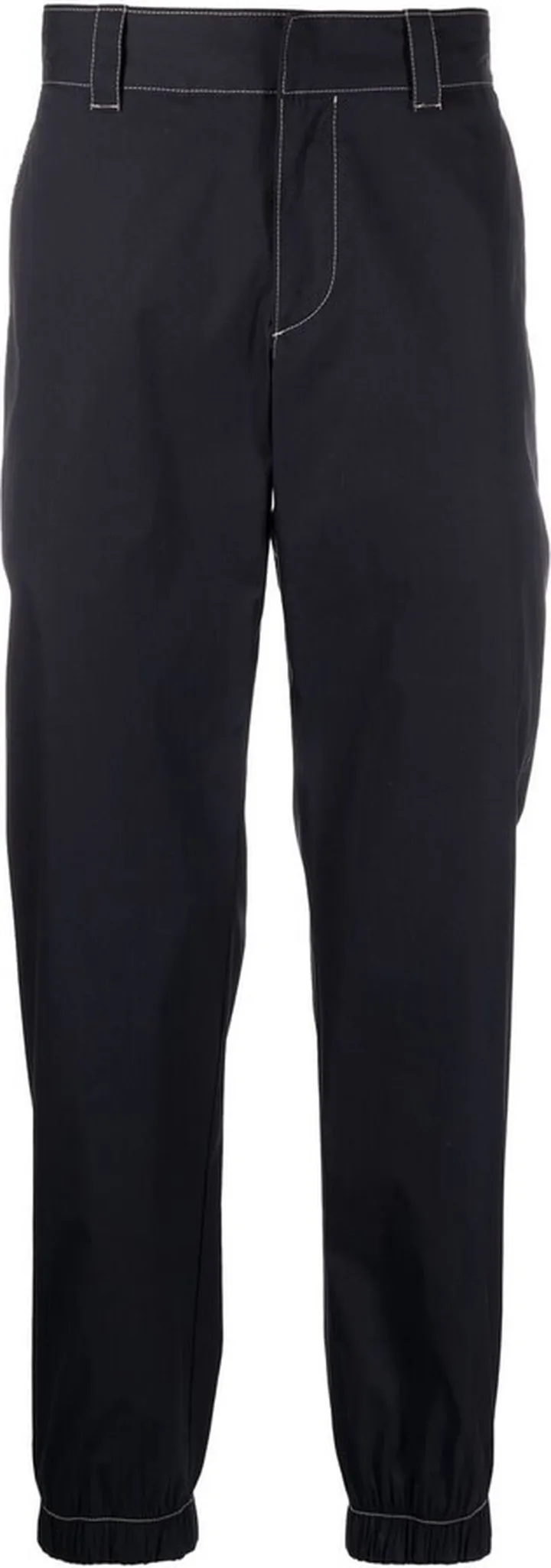 Contrast-Stitch Tailored Trousers
