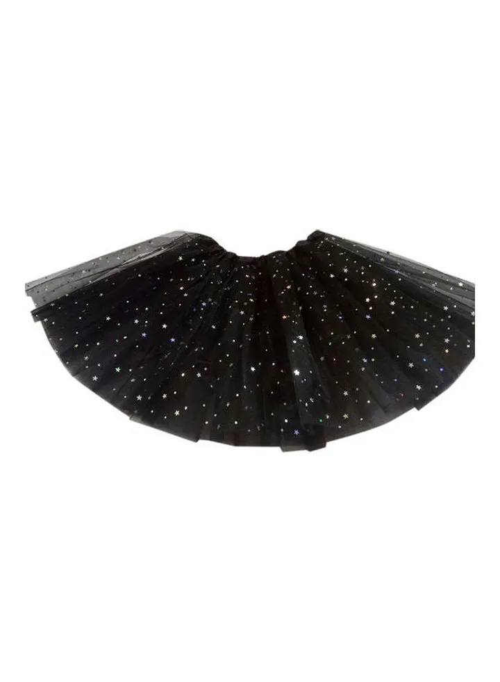 Women Gauze Tutu Short Skirt black