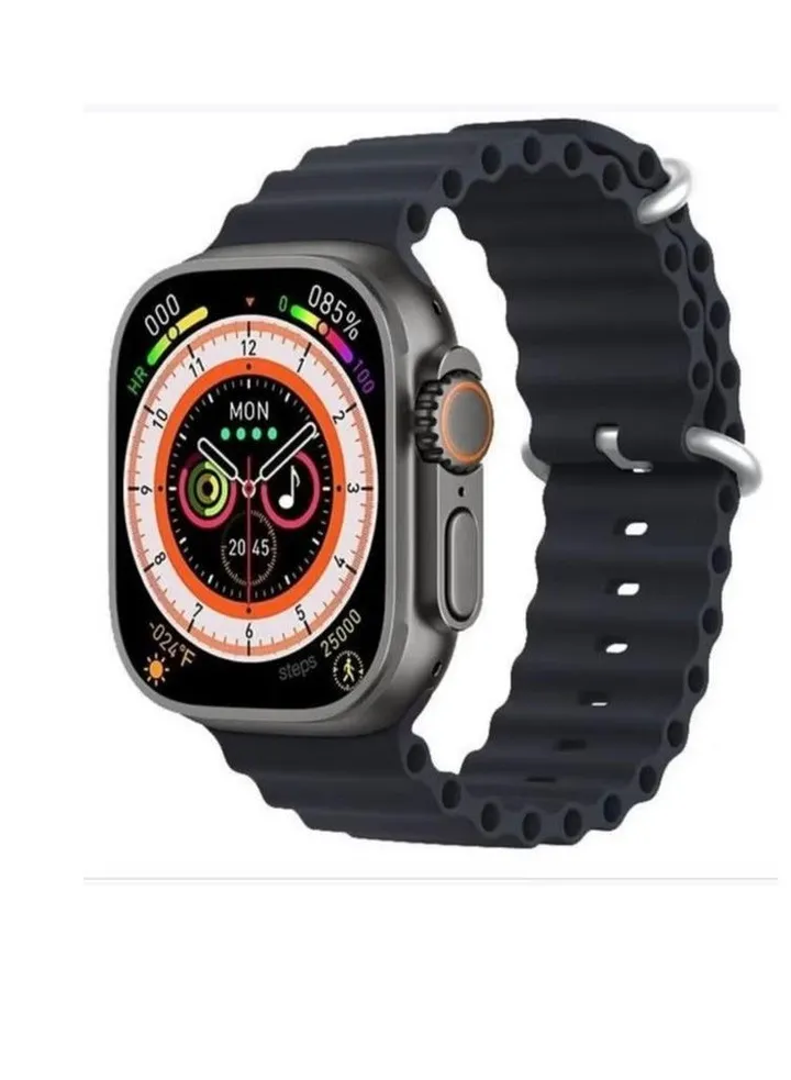 T800 Ultra Series 8 (2023) Smart Watch 1.99 Inch IPS display NFC Bluetooth V5 Call Waterproof IP67 Wireless Charger - Black