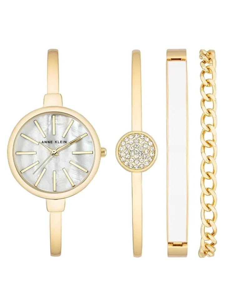 Anne Klein Women's Bangle Watch and Bracelet Set, AK/1470