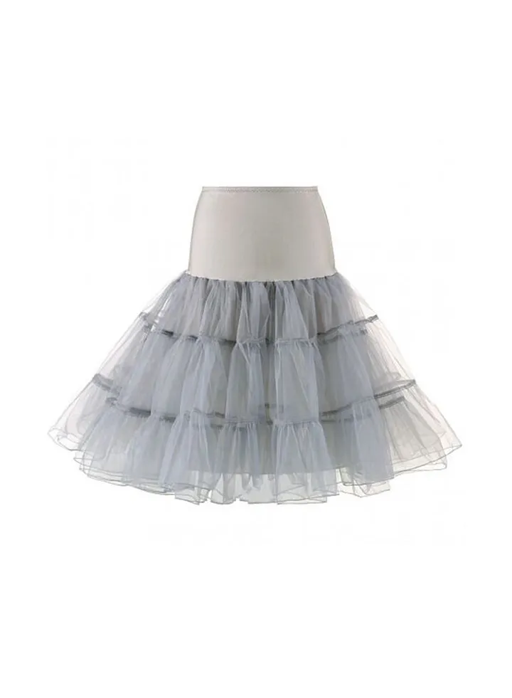 Vintage Crinoline Tutu Midi Petticoat Skirt Grey