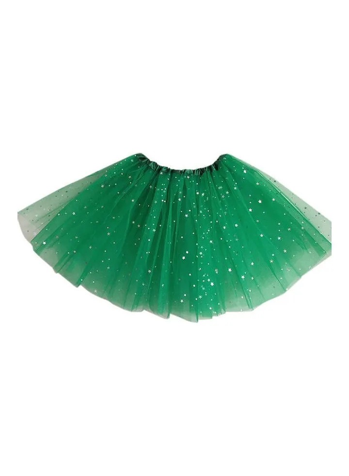 Women Gauze Tutu Short Skirt Grass green
