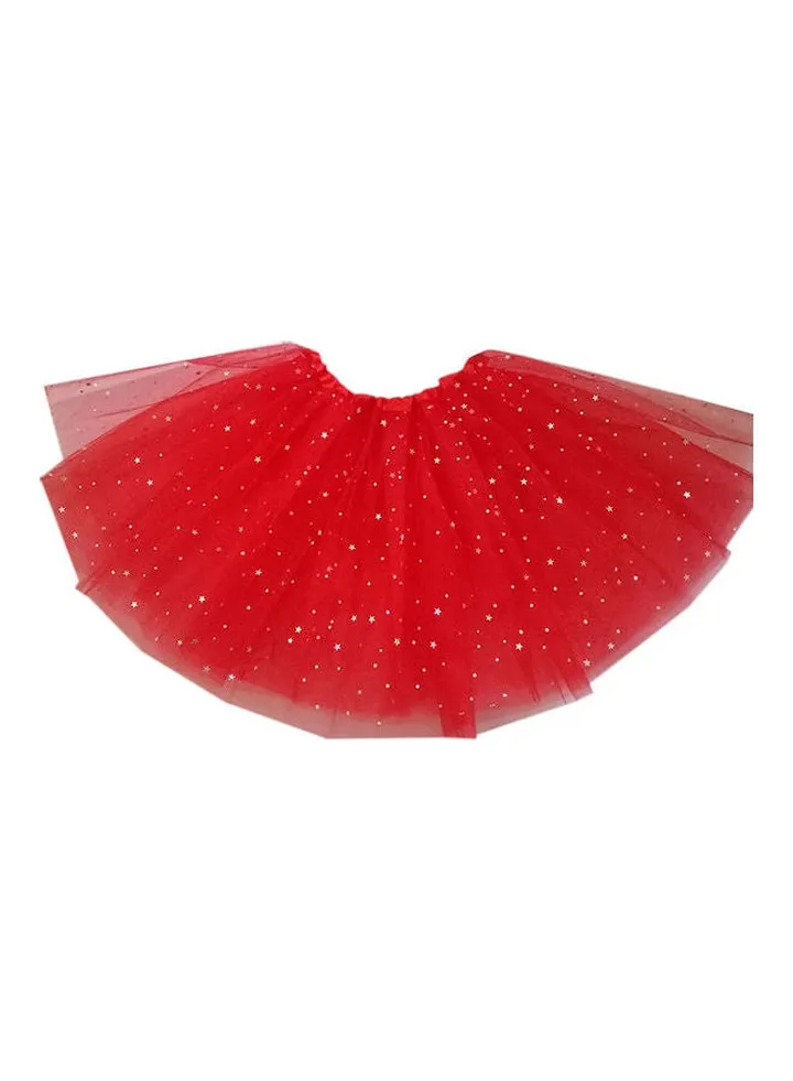 Women Gauze Tutu Short Skirt Red