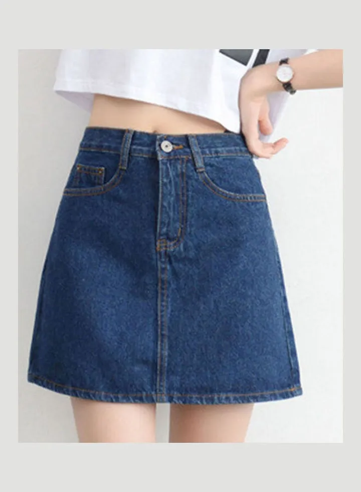 A-Line Skirt Dark Blue