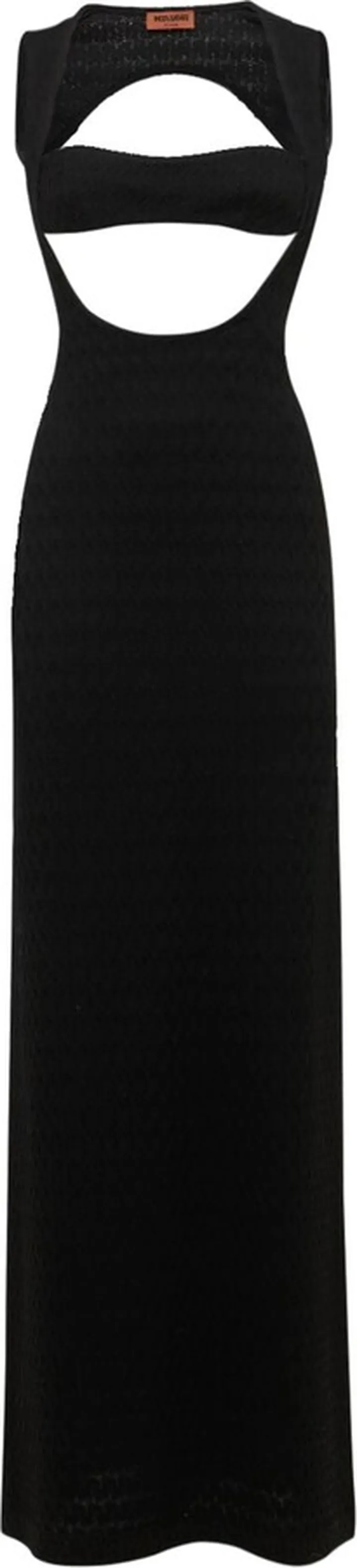 Wool knit cutout long dress