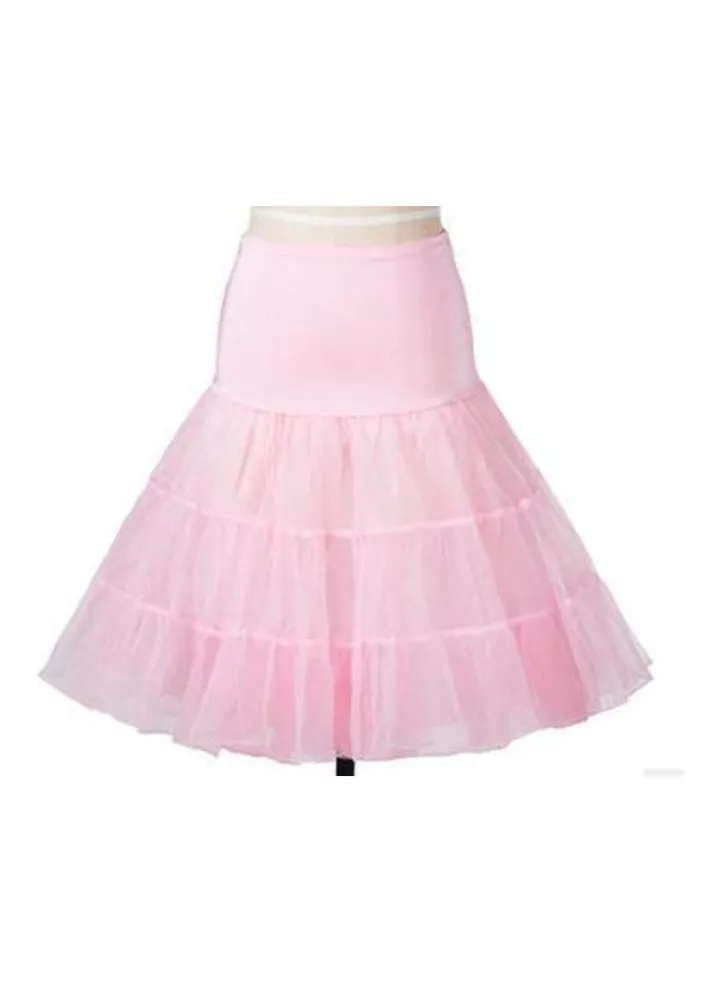 Hiqueen Boneless Crystal Petticoat Underskirt White