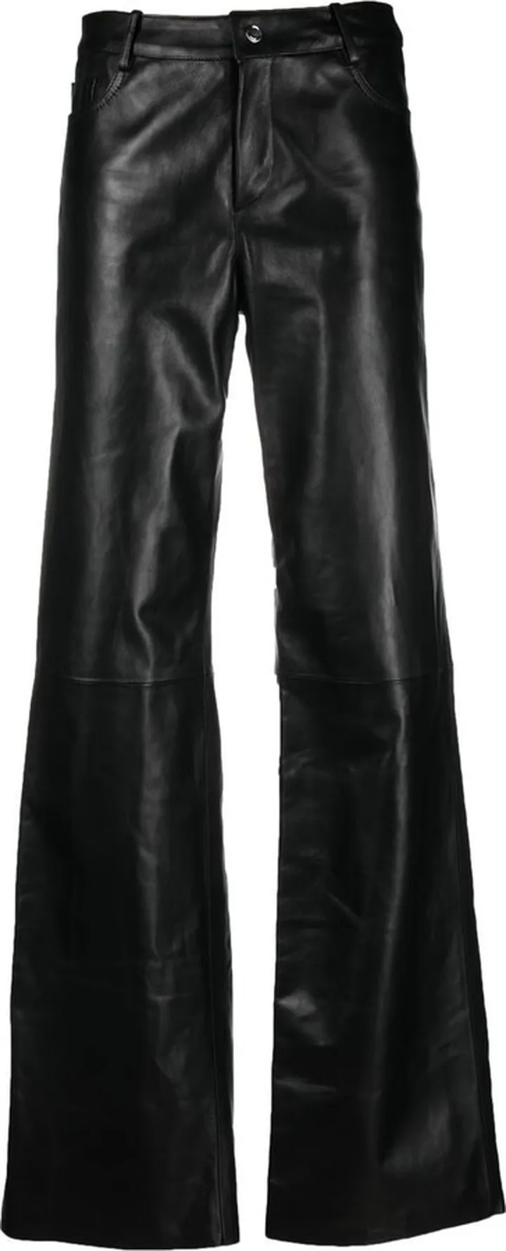 High-Waist Lambskin Trousers