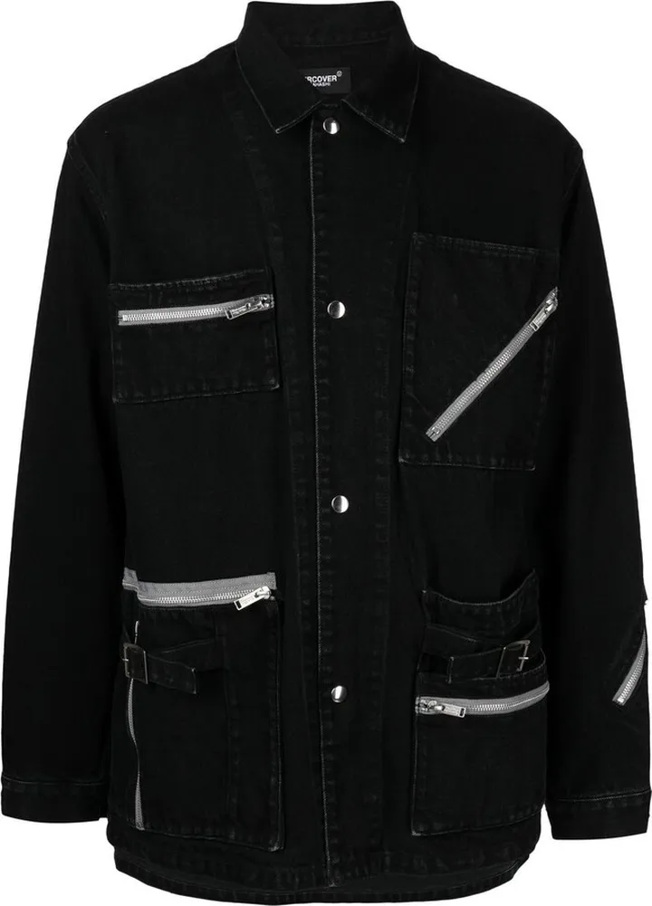 Zip-Detailed Denim Jacket