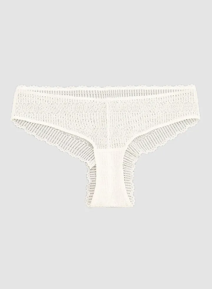 Lace Hipster Briefs Cream