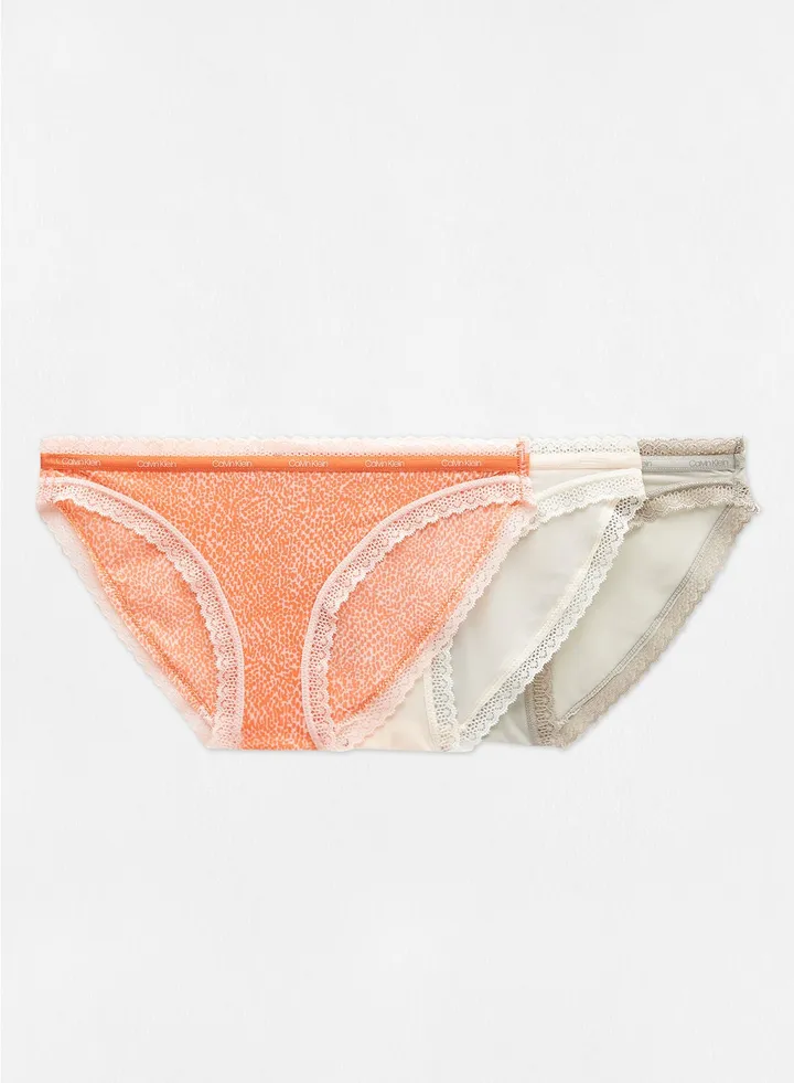 Lace Detail Bikini Briefs (Pack of 3)