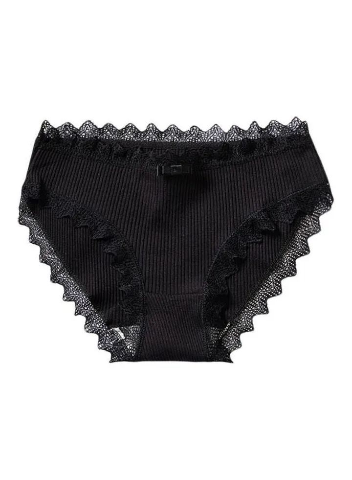 Bowknot Comfortable Briefs Black