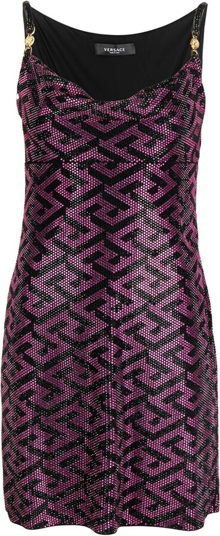 La Greca studded mini dress