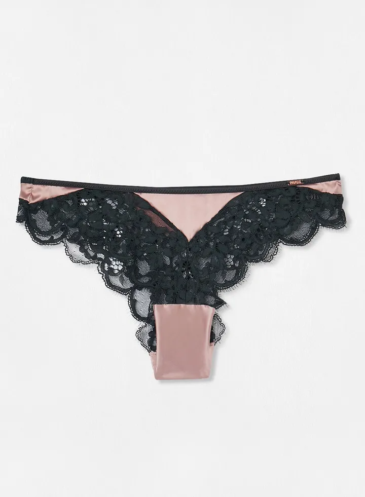 Lace Thong Black