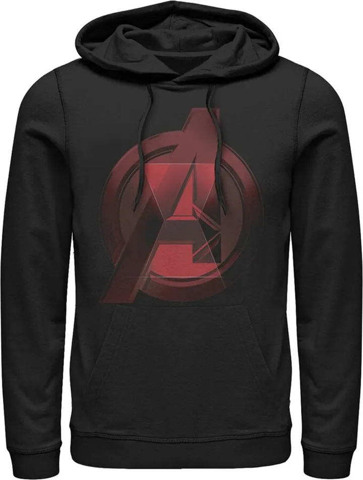 Men's Marvel Black Widow Avenger Symbol Pull Over Hoodie - Black - Large