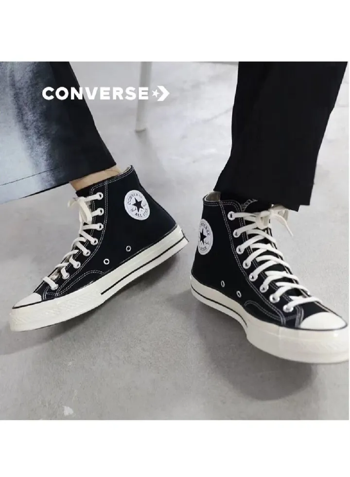 1970s Chuck Classic High Top All Star Sneaker Black
