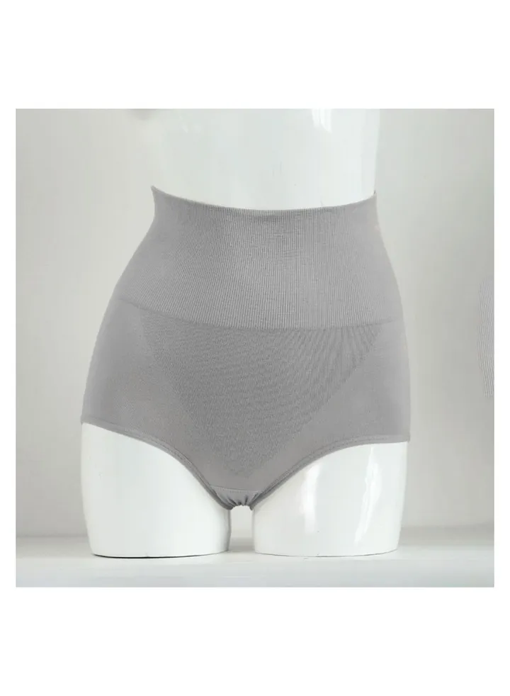High Waist Maternity Belly Support Cotton Panties-Grey
