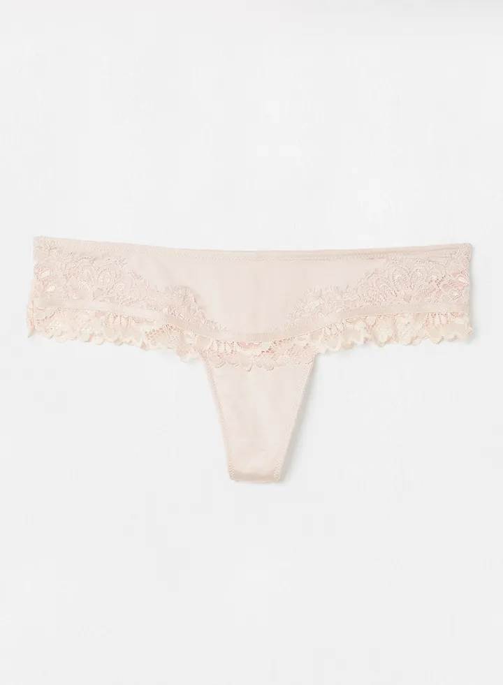 Lace Thong Light Pink