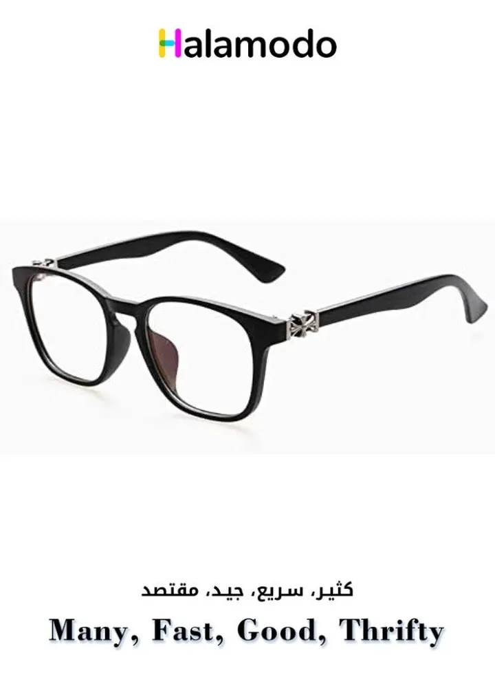 Unisex Black Frame Fashion Glasses