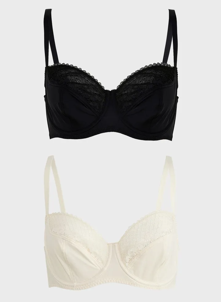 2 Pack Plunge Neck Bra