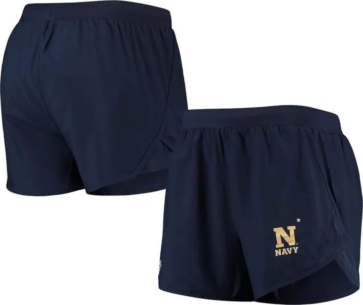 Women's Under Armour Navy Navy Midshipmen Fly By Run 2.0 Performance Shorts