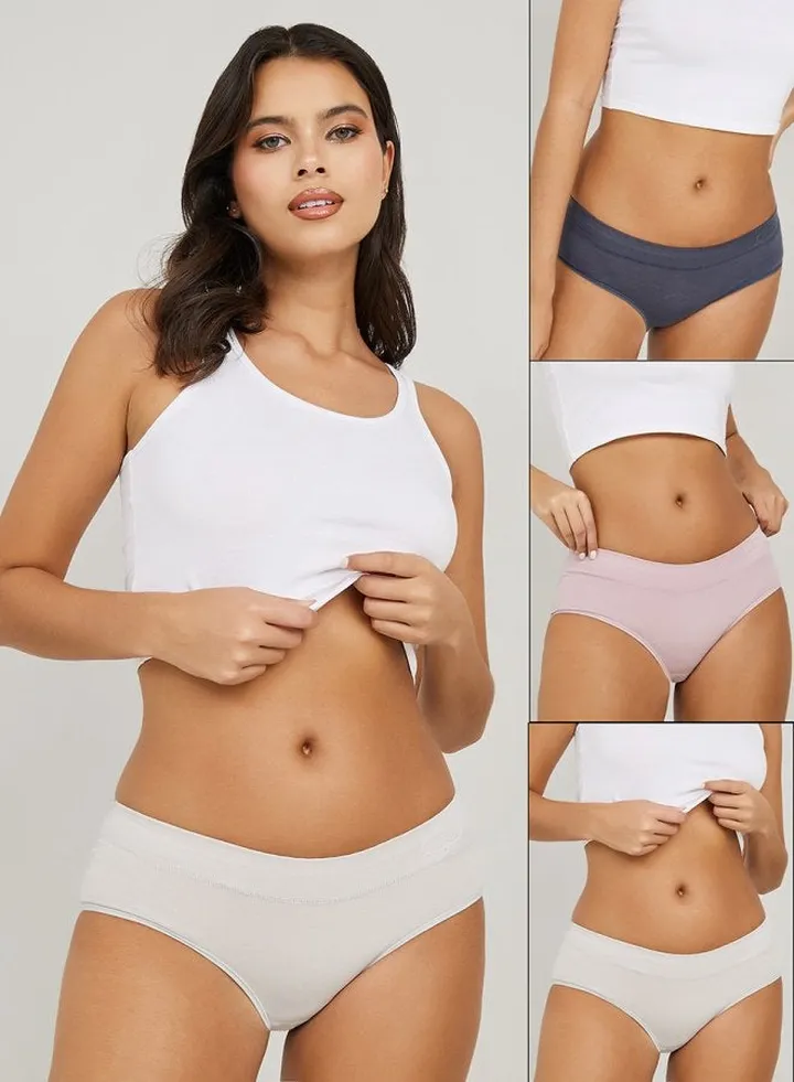 Pack of 3 - Cotton Wide Waistband Short