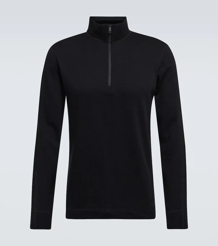 Cashmere-blend half-zip sweater