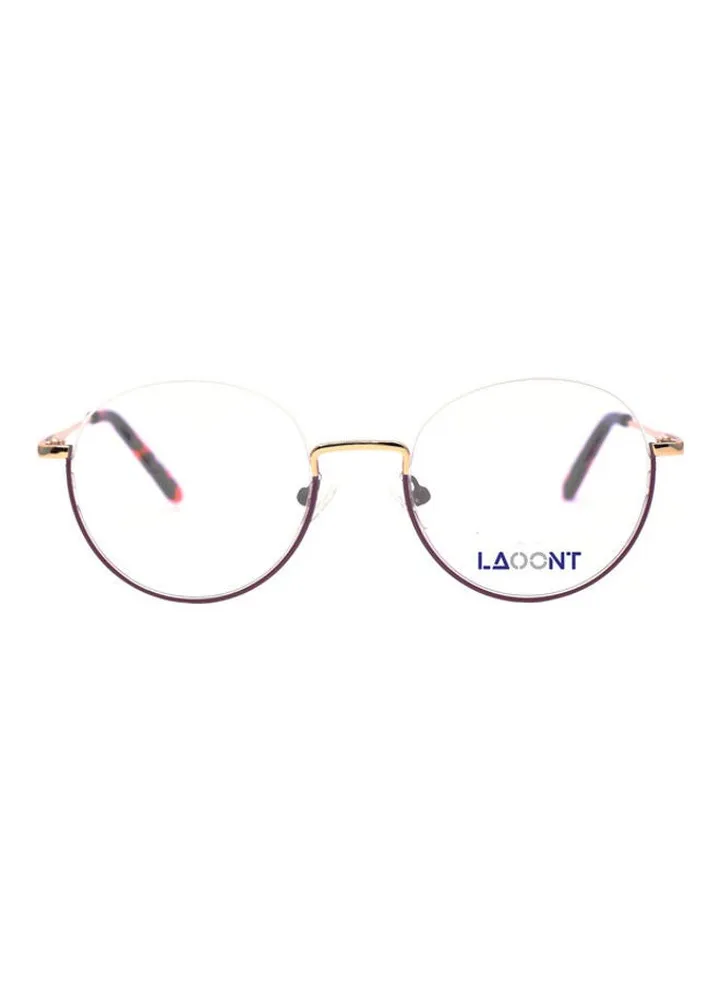 unisex Round Semi-Rimless Eyeglass Frame