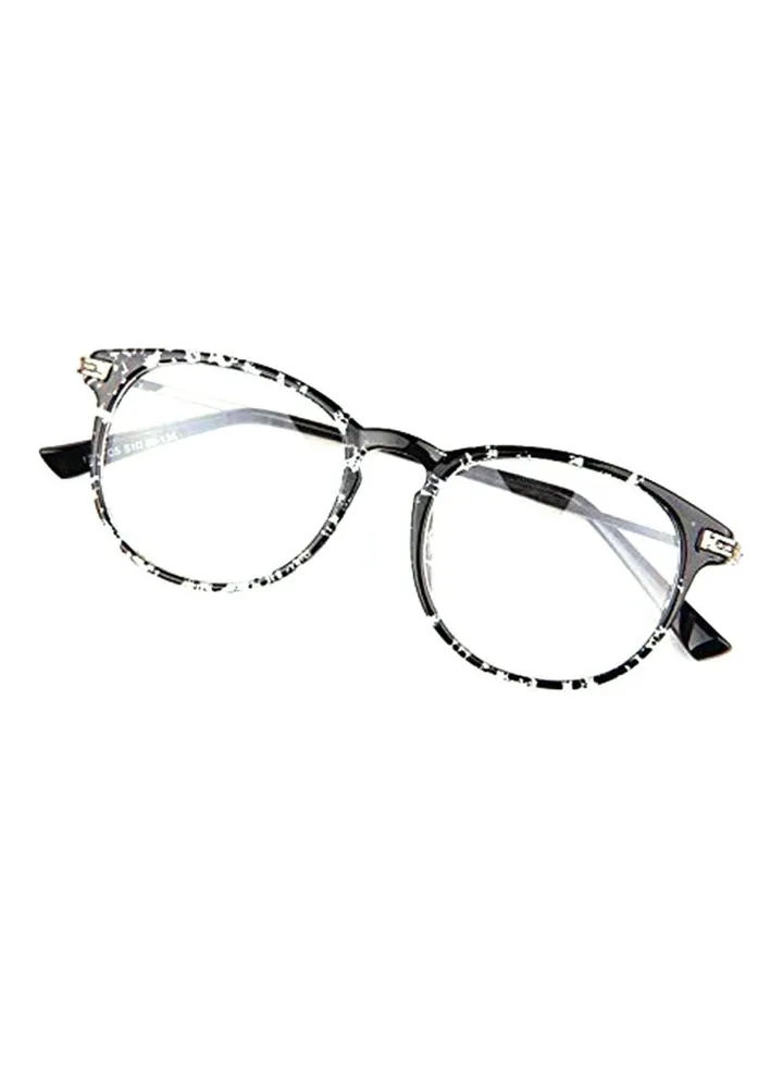 women Fashion Retro Flat Mirror Round Frame Glasses