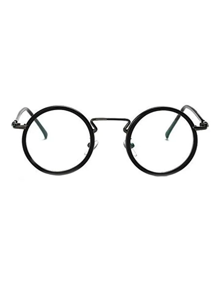 unisex Round Frames Flat Glasses