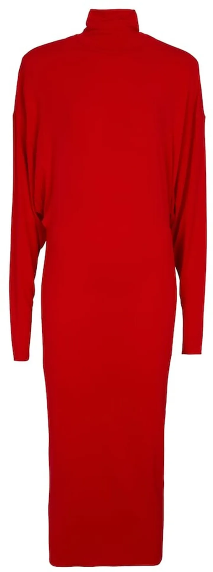 Turtleneck stretch-jersey midi dress