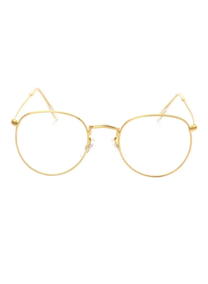 unisex Oval Metal Medical Glasses