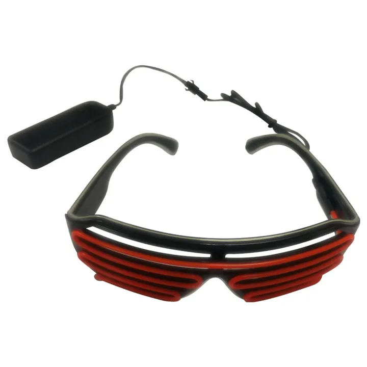 15 Colors Optional Light Up El Wire Neon Rave Twinkle Glowing Party LED Glasses