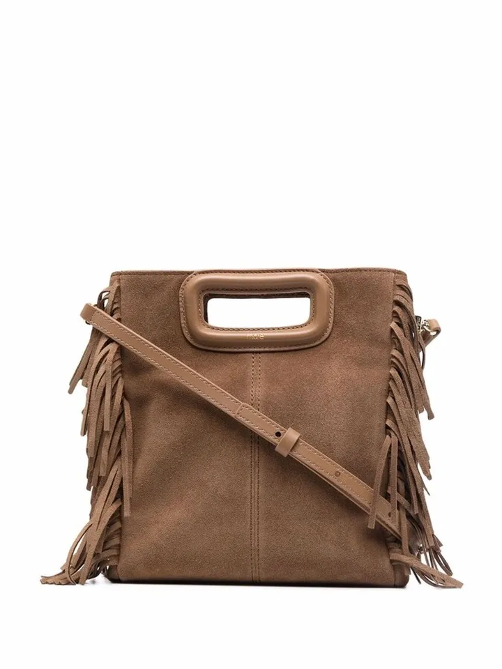 M suede tote bag