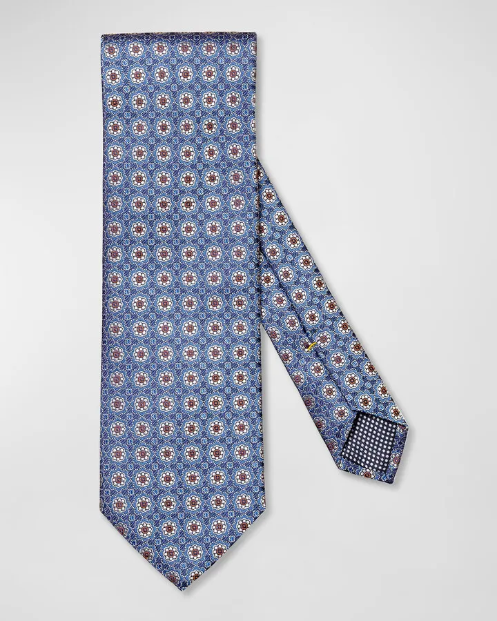Men's Medallion Jacquard Silk Tie