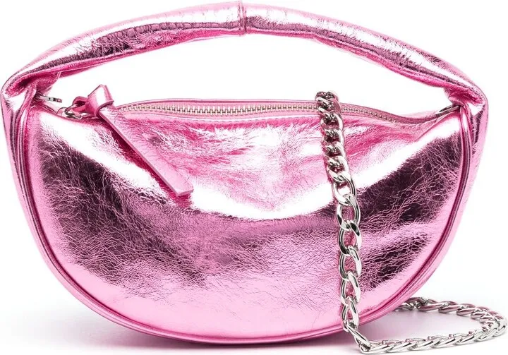 BY FAR- Baby Cush Metallic Leather Shoulder Bag