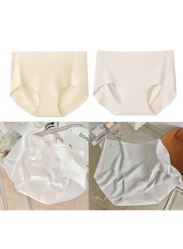 4-Piece Women Comfortable Shapewear Briefs Set Gym Shorts Wear Underwear Anti-bacterial Breathable Waist Body Shaper Underpants Panty Slimming Elastic Briefs,Nightwwear Evening Wear for 40kg-65kg