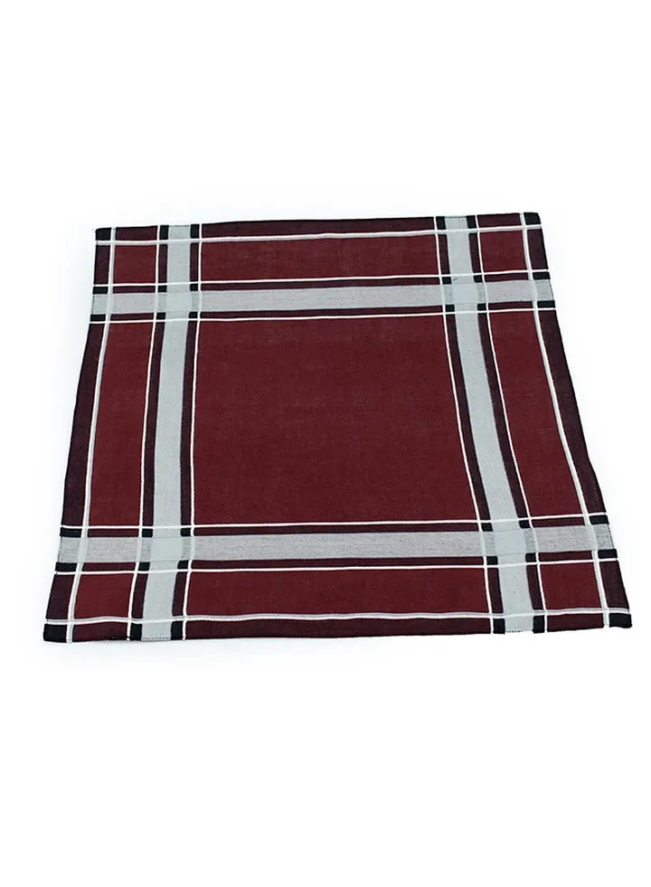 Cotton Square Handkerchief Brown