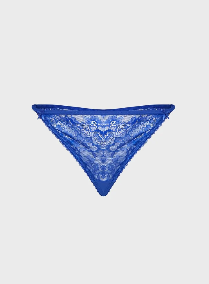 High Leg Thongs Royal Blue