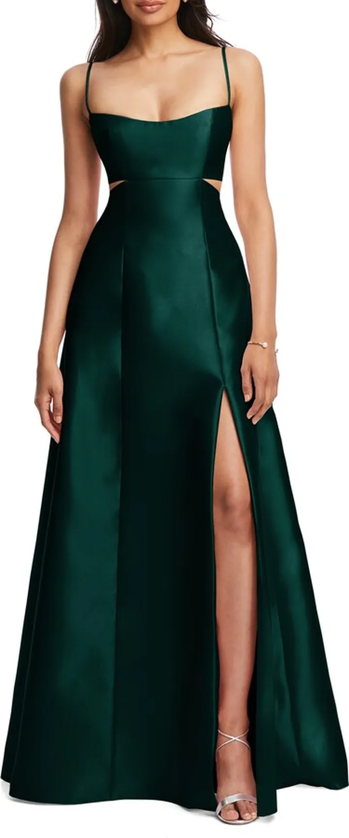Cutout Satin Gown
