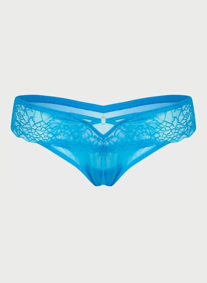 High Leg Thongs Blue